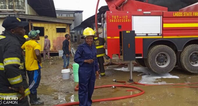 ‘They worked relentlessly’ — ex-minister commends service for putting out Lagos fire