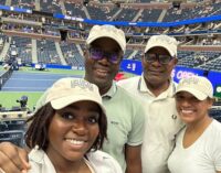 Seyi Makinde, daughter spotted at US Open finals