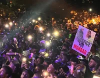 VIDEO: Davido, Zlatan attend Mohbad’s candlelight procession in Lagos