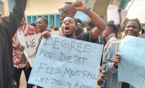 UNIJOS students protest fee hike