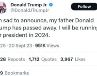 EXTRA: Hackers take over X account of Trump’s son, claim father is dead
