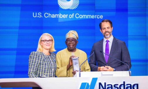 Tinubu rings NASDAQ closing bell, says investors’ funds safe in Nigeria