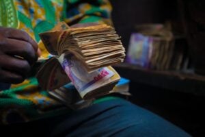 A bundle of naira notes