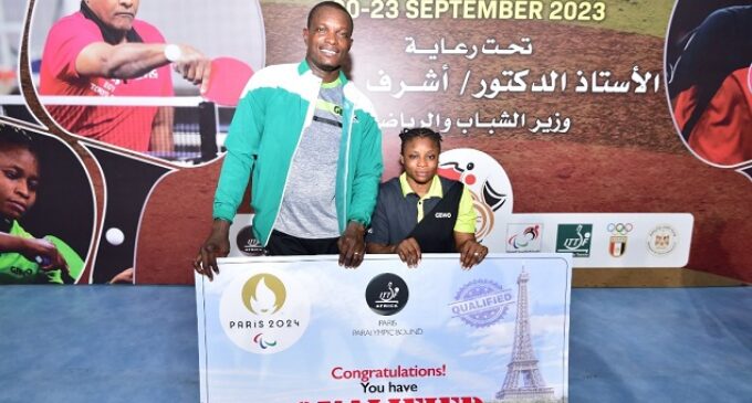 Paris 2024: Nigerian couple qualifies for Paralympics