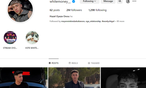 White Money’s IG account hacked for second time in a month