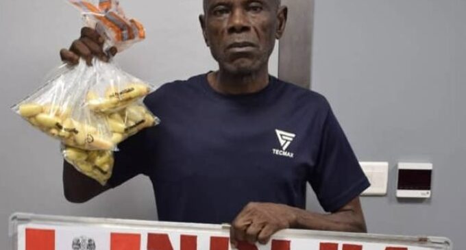 NDLEA arrests 67-year-old man for ingesting 100 wraps of cocaine in Abuja