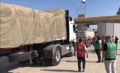 Israel-Hamas war: Truck carrying coffins among aid convoy to Gaza