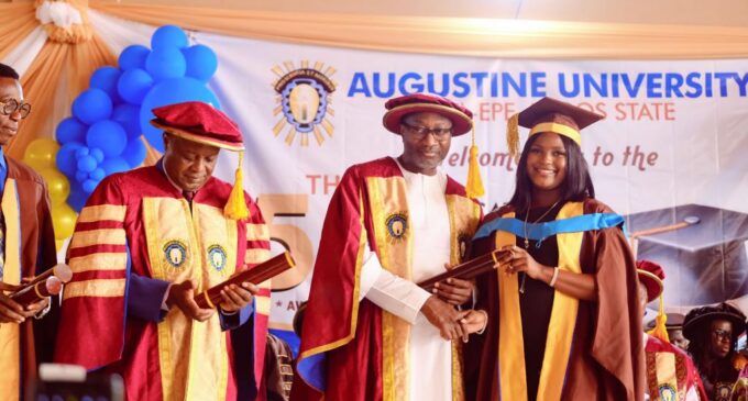 Otedola inaugurated as Augustine University chancellor, gifts 750 students N1m each