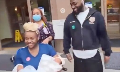 Video of Davido, Chioma’s newborn twins goes viral
