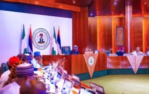 President Bola Tinubu at a FEC meeting