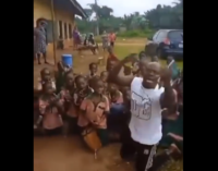 VIDEO: Pupils kneel to beg Edo government over ‘deplorable school condition’
