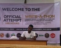 GWR: UNICAL student begins 188-hour write-a-thon