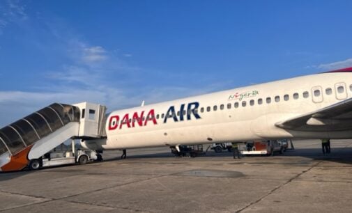 NSIB: Dana Air plane veered off runway due to failed landing gear