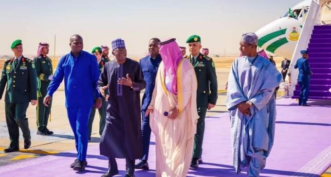 Tinubu arrives in Riyadh for Saudi-Africa summit