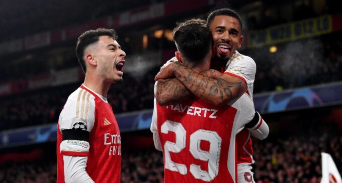 UCL: Arsenal thrash Lens 6-0 as Man United near exit after draw