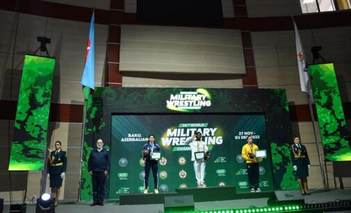 Nigerian female soldier wins gold at World Military Wrestling Championship