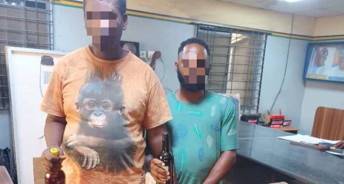 VIDEO: Police arrest two ‘for producing fake drinks’ in Lagos