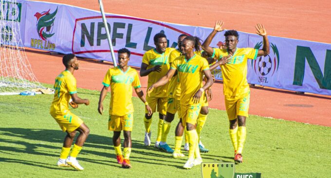 NPFL round-up: Plateau United thrash Bayelsa as Lobi end Doma’s unbeaten run