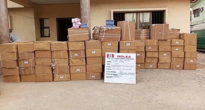 NDLEA intercepts 7.5m tramadol pills at Lagos airport