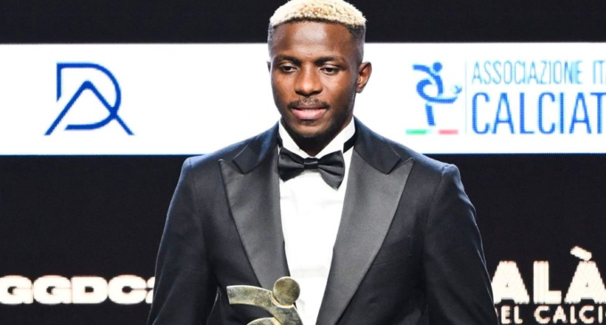 Italian footballers crown Osimhen Serie A player of the year