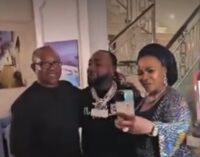 VIDEO: Obi, Davido meet at TY Danjuma’s 86th birthday party