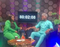 WATCH: Nigerian lady begins 100-hour TV talk show to break world record