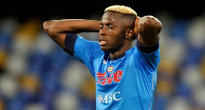 Osimhen sent off as Napoli lose to Roma