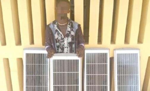 Police arrest technician for ‘stealing street lights he was supposed to install’ in Lagos
