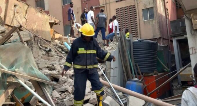 Two women, baby trapped as building collapses in Lagos