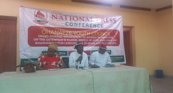 Ohanaeze Youth Council asks FG to ‘remember 5,000 Nigerians’ in Beninois prisons