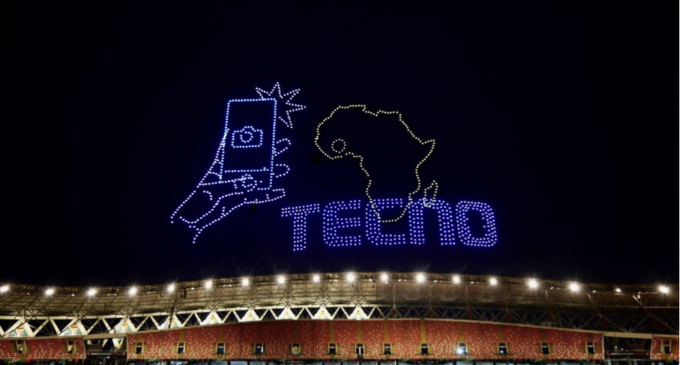 AFCON lights up: TECNO drones paint the sky with opening brilliance   
