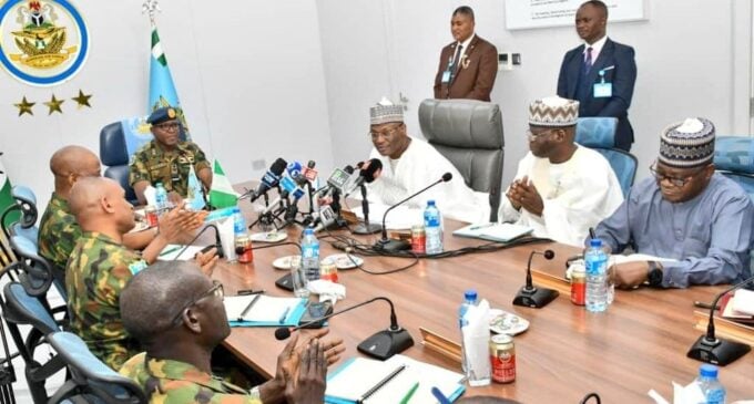 By-elections: INEC chairman meets air chief, seeks NAF support to deliver logistics