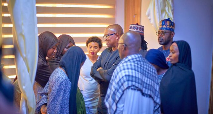 PHOTOS: Peter Obi pays condolence visit to Nabeeha’s family