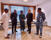 ‘He believed in restructuring’ — Obi, Utomi pay condolence visit to Akeredolu’s family