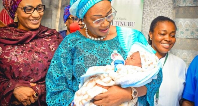 Remi Tinubu welcomes FCT’s first baby of 2024, says mothers should immunise children