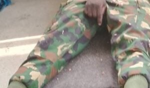 File photo of a man impersonating a army officer