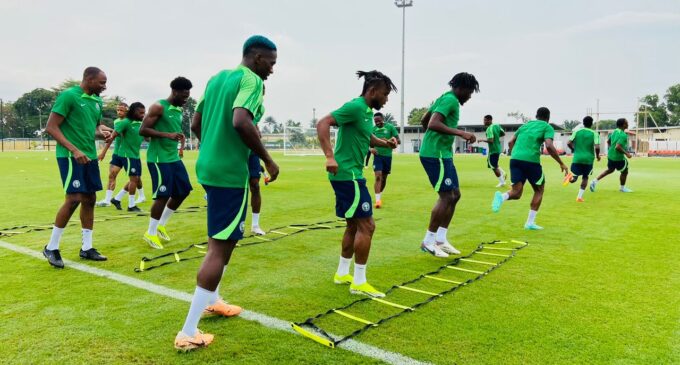 PHOTOS: Super Eagles hold final training for AFCON opener against E’Guinea