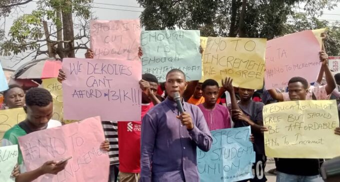 FUTA shuts down campus indefinitely as students protest fee hike