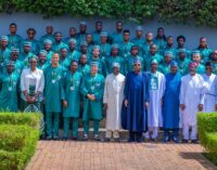 PHOTOS: Tinubu confers national honours on Super Eagles, gifts them plots of land in FCT