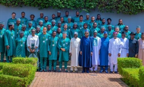 PHOTOS: Tinubu confers national honours on Super Eagles, gifts them plots of land in FCT