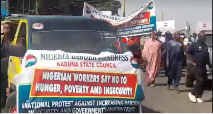 Low turnout in Kaduna as workers protest economic hardship