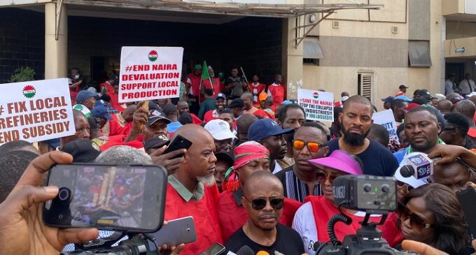 PHOTOS: NLC begins protest in Abuja, Lagos over economic hardship