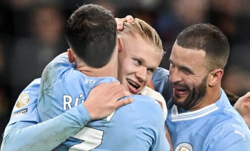EPL: Haaland winner against Brentford sends City a point off the top