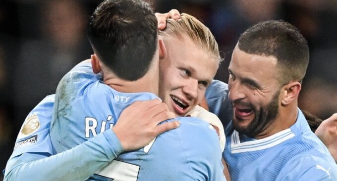 EPL: Haaland winner against Brentford sends City a point off the top