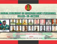 Okuama killings: Army personnel to be buried in Abuja Wednesday