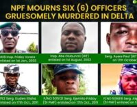 Six police officers on rescue operation ambushed, killed in Delta