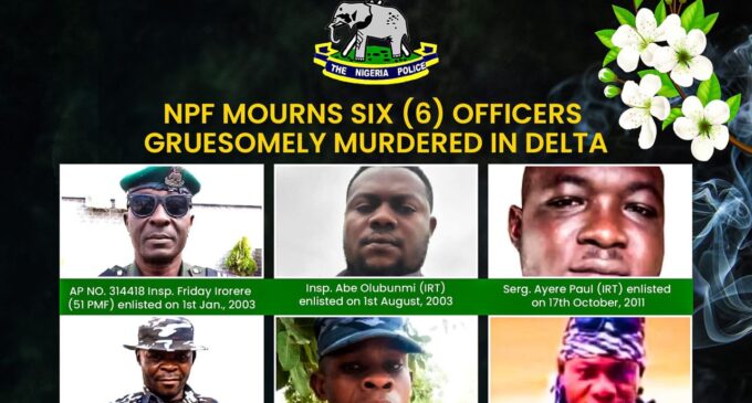 Police arrest 8 suspects over murder of six officers in Delta