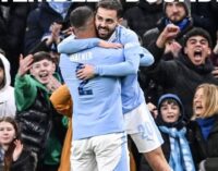 Silva’s double sends City into FA Cup semi-finals as Coventry stun Wolves