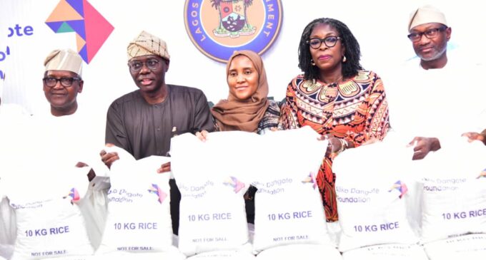 Sanwo-Olu lauds Dangote over donation of 80,000 bags of rice to Lagosians