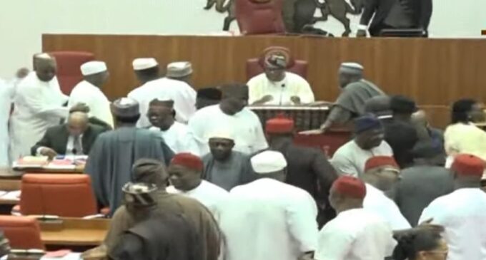 Rowdy session at senate as lawmaker claims ‘senior’ senators got N500m for projects